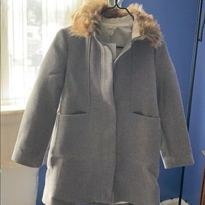 Crewcuts by J Crew Girls’ Faux Fur Collar Coat NWT